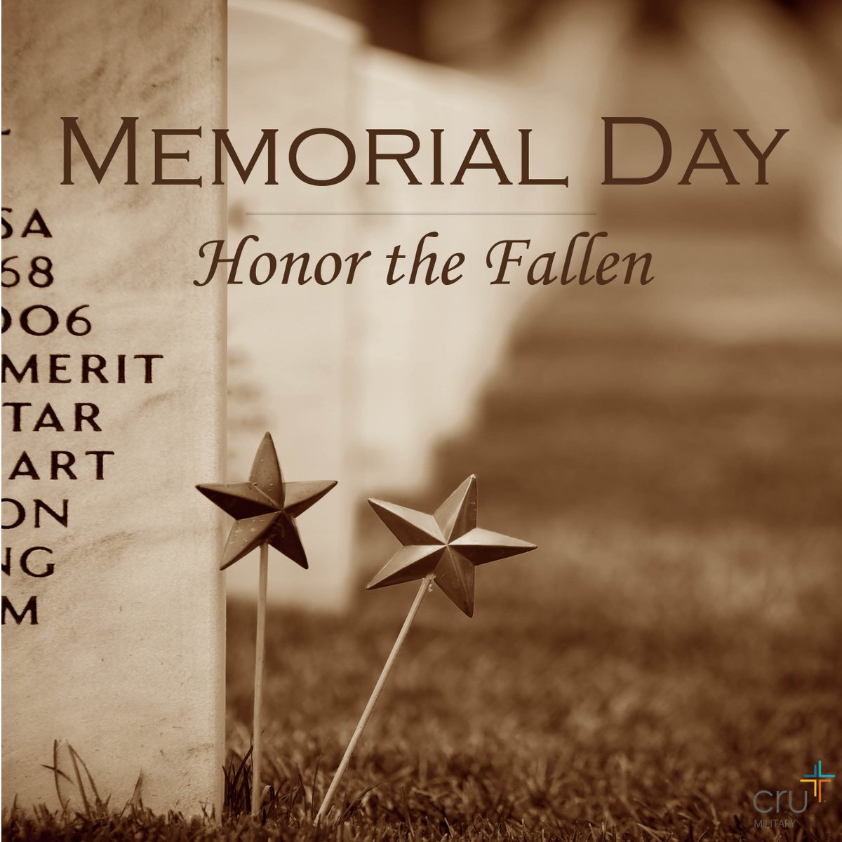 CruMilitary's tweet image. We remember and pay tribute to the brave men and women who sacrificed their lives in defense of freedom #MemorialDay