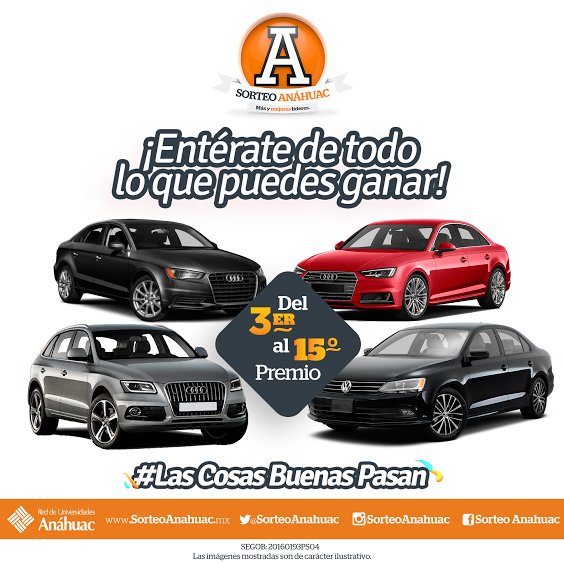 Porque al comprar un boleto cambias la vida de muchos jóvenes. #SorteoAnáhuac2016