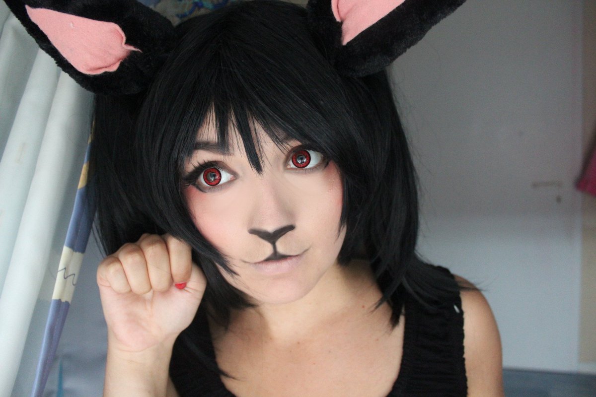 Neko cosplay. Косплей макияж. Макияж неко.