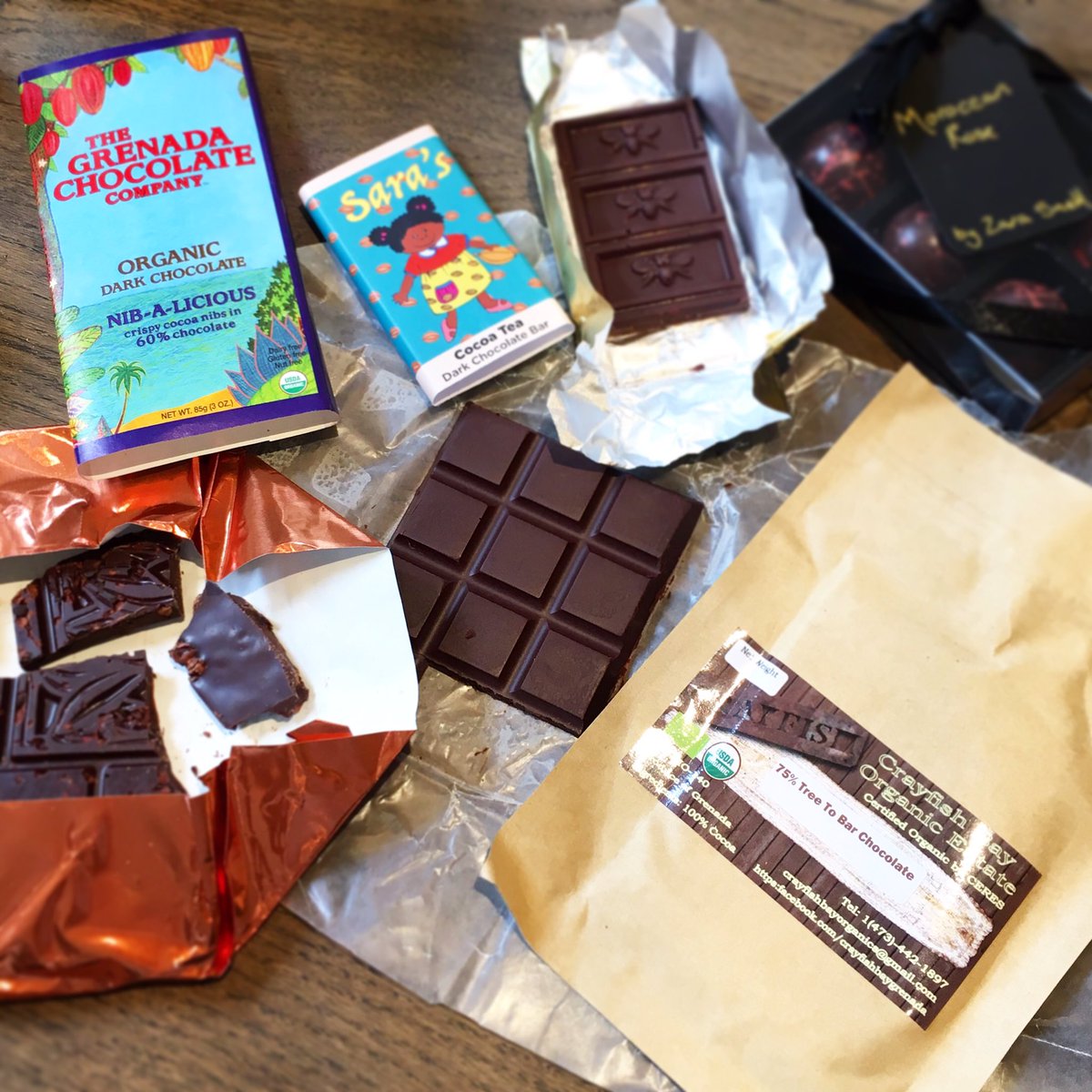 Hazel Lee (@hazel_choc) on Twitter photo Post lunch Grenadian chocolate tasting with <a href="/victoirefinaz/">La Chocologue</a> 😍🍫❤️🇬🇩 #grenadacocoa #treetobar Post lunch Grenadian chocolate tasting with <a href="/victoirefinaz/">La Chocologue</a> 😍🍫❤️🇬🇩 #grenadacocoa #treetobar