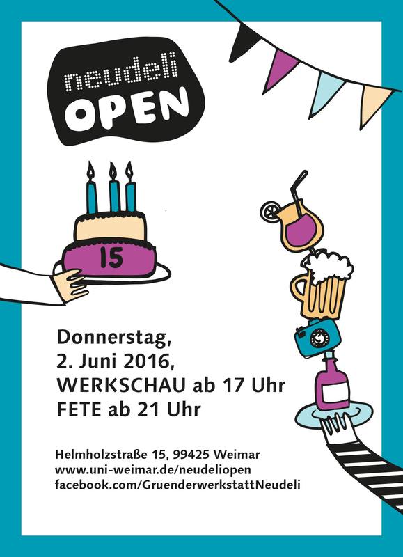 bauhaus_uni's tweet photo. Tolle #Gründerideen - und das schon 15 Jahre! Das #neudeli der #BauhausUni lädt am 2.6. ab 17 Uhr zur Werkschau ein: https://t.co/ln6gAymZtf
