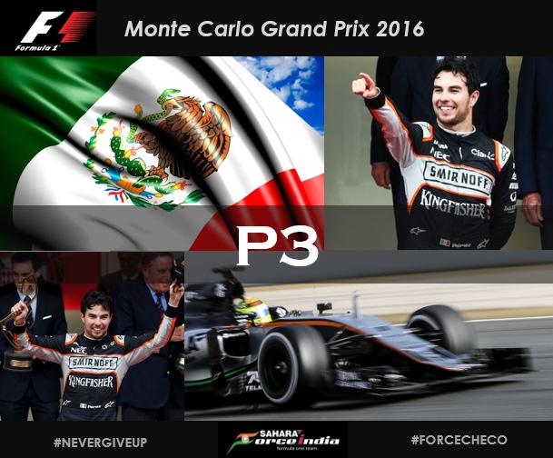 gerardodada's tweet photo. @SChecoPerez @ForceIndiaF1 Thank you for making Mexicans proud! #MonacoGP #VJM08 @ChecoPerezNews #feeltheforce https://t.co/wkXQtG8DbL