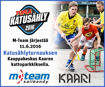 Perjantaihin asti on aikaa ilmoittautua, kerää joukkue ja tule mukaan! m-team.fi/katusahly-2016 #katusähly #salibandy