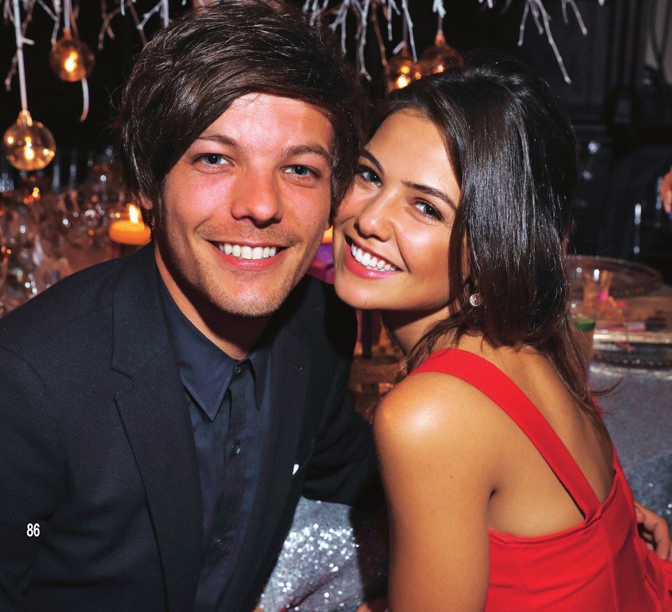 the1Dscene's tweet image. Louis and Danielle at Jamie Vardy&apos;s wedding.