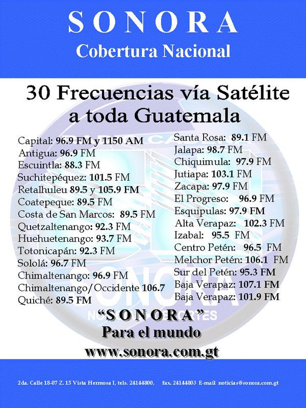 Nube Hay una necesidad de Persistencia radio sonora guatemala Inspirar