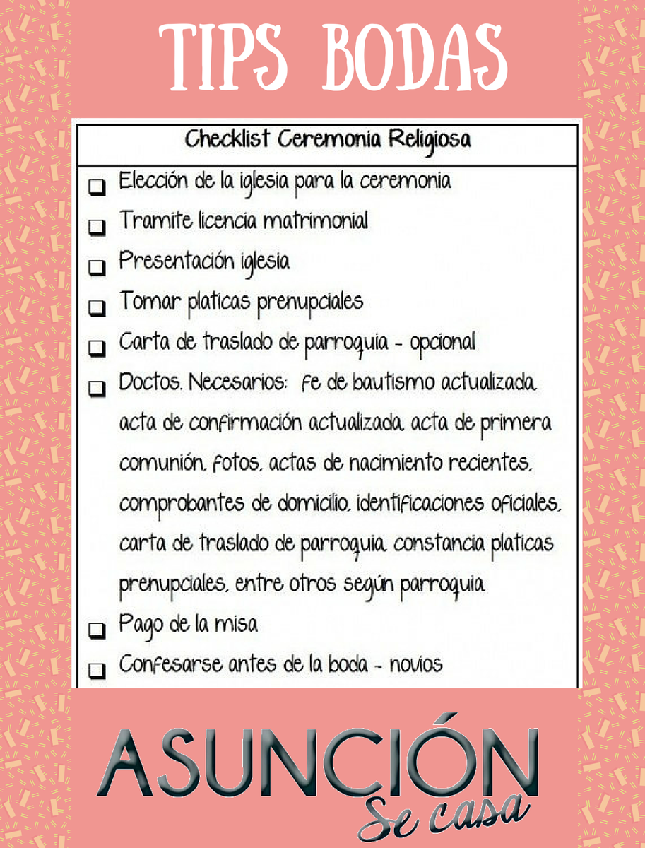 UHEventos's tweet photo. Empezamos la semana y te pasamos un super Check List para tener en cuenta tu Ceremonia Religiosa #TipsBodas https://t.co/e1axkdKiu3