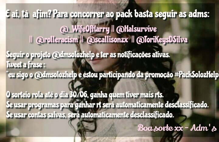 hstjhope's tweet image. "Eu sigo o @dmsolozhelp e estou participando da promoção #PackSolozHelp" 💕
