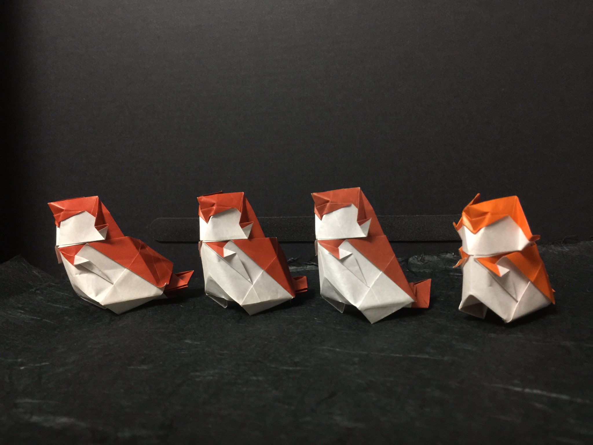 Tky Twitterren 折り紙作品 雀2 0 前に折ったものの改良で 以前よりも膨らみのある形になりました T Co Zjaa0da13m Twitter