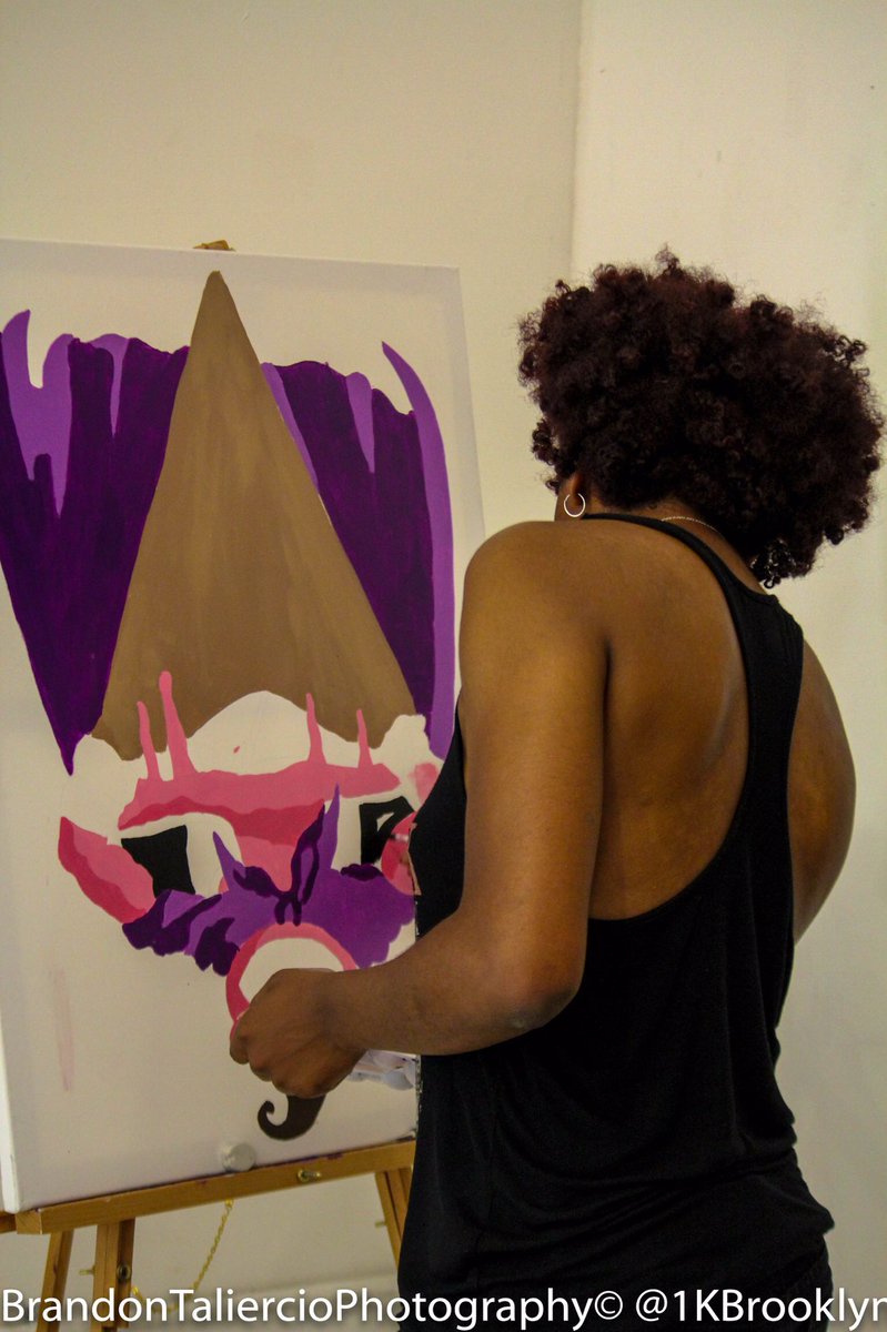 1GetMoneyATL's tweet photo. @Rizza_Art live painting this dope piece @ #LiveAssArt ! Was so blessed by her loving presence and talent is amazing https://t.co/50W2UOzumD