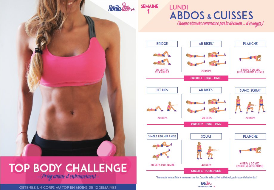 Lesscandaleuses's tweet photo. NOUVEL ARTICLE je (re) test le #topbodychallenge de @soniatlev et j'en parle ici▶https://t.co/8DBJEUZvF0  #fitness ❤ https://t.co/wq5bSoBRrL