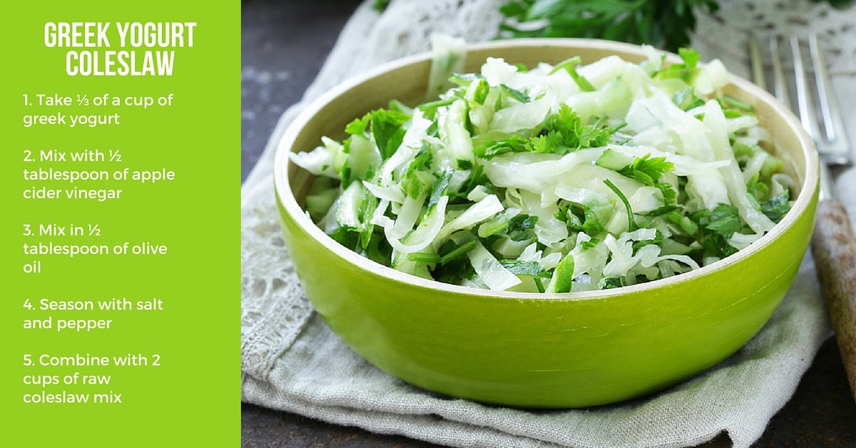 Greek yogurt coleslaw is the perfect healthy addition to any #summer barbecue! buff.ly/1TA6t38