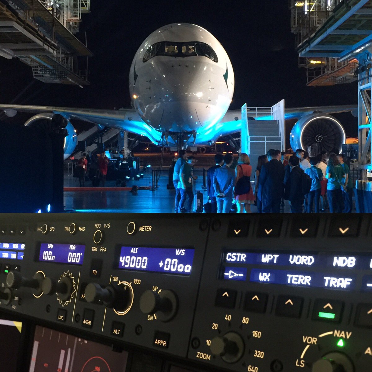 evansummerfield's tweet image. Showing Hong Kong the A350 inside and out tonight. #CathayPacific #A350Cathay #A350 #rollsroyce #aviation