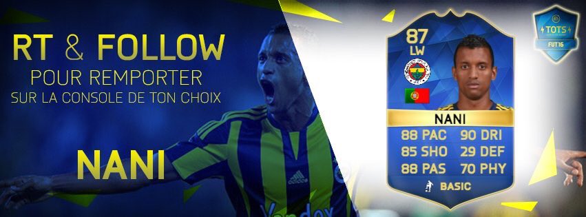 Lardsoft's tweet image. ⚡️🔵🔵 #RT &amp;amp; #FOLLOW 🔵🔵⚡️

Pour remporter 🇵🇹 NANI 🇵🇹 sur la console de ton choix 🔥🔞🚀

Merci @EA_FIFA_France 🇫🇷⚽️🎮