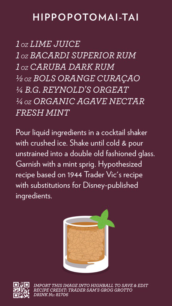 Hippopotomai-Tai, created with Highball. #MemorialDay2016 #groggrotto itunes.apple.com/app/id973319934