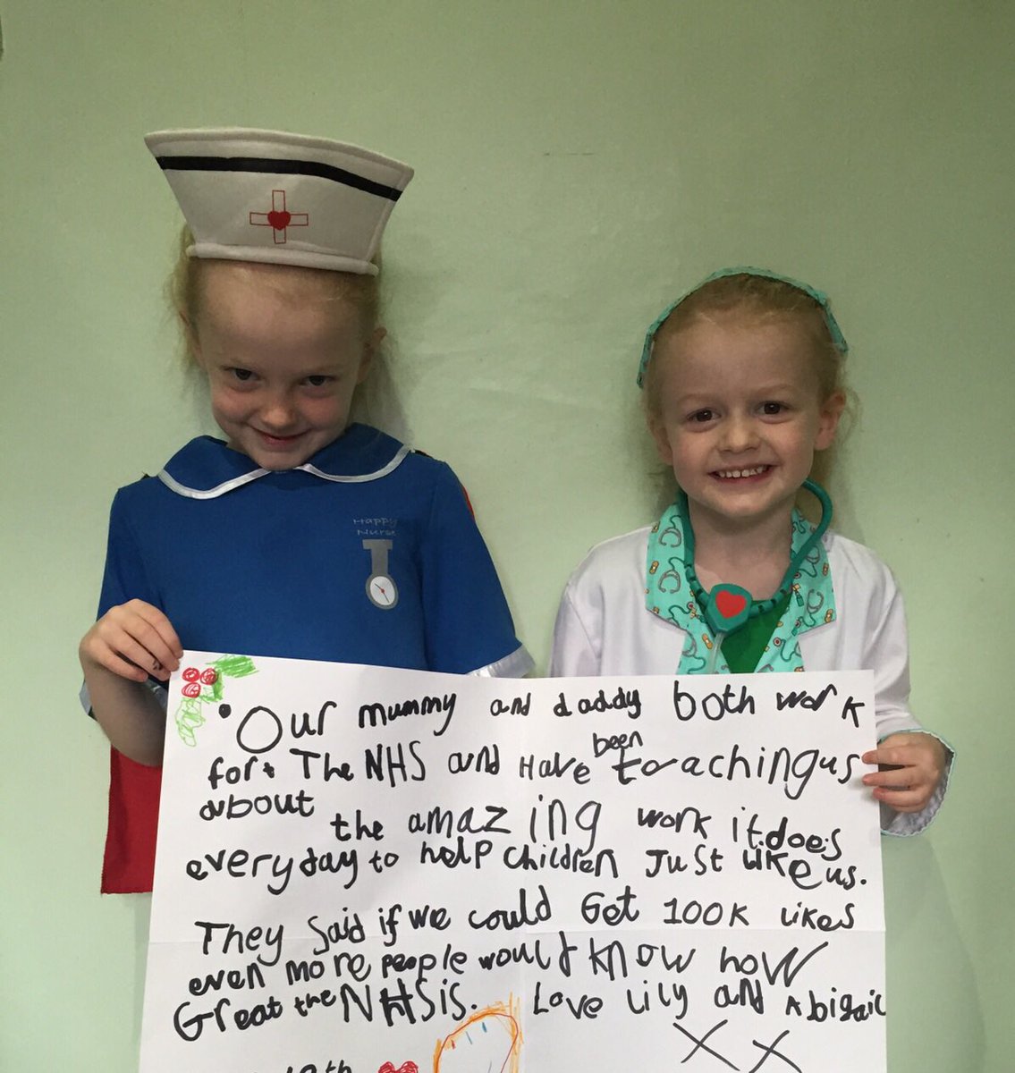 NHSMillion's tweet image. Please RT and help these adorable aspiring medics to achieve their goal #NHSMillion