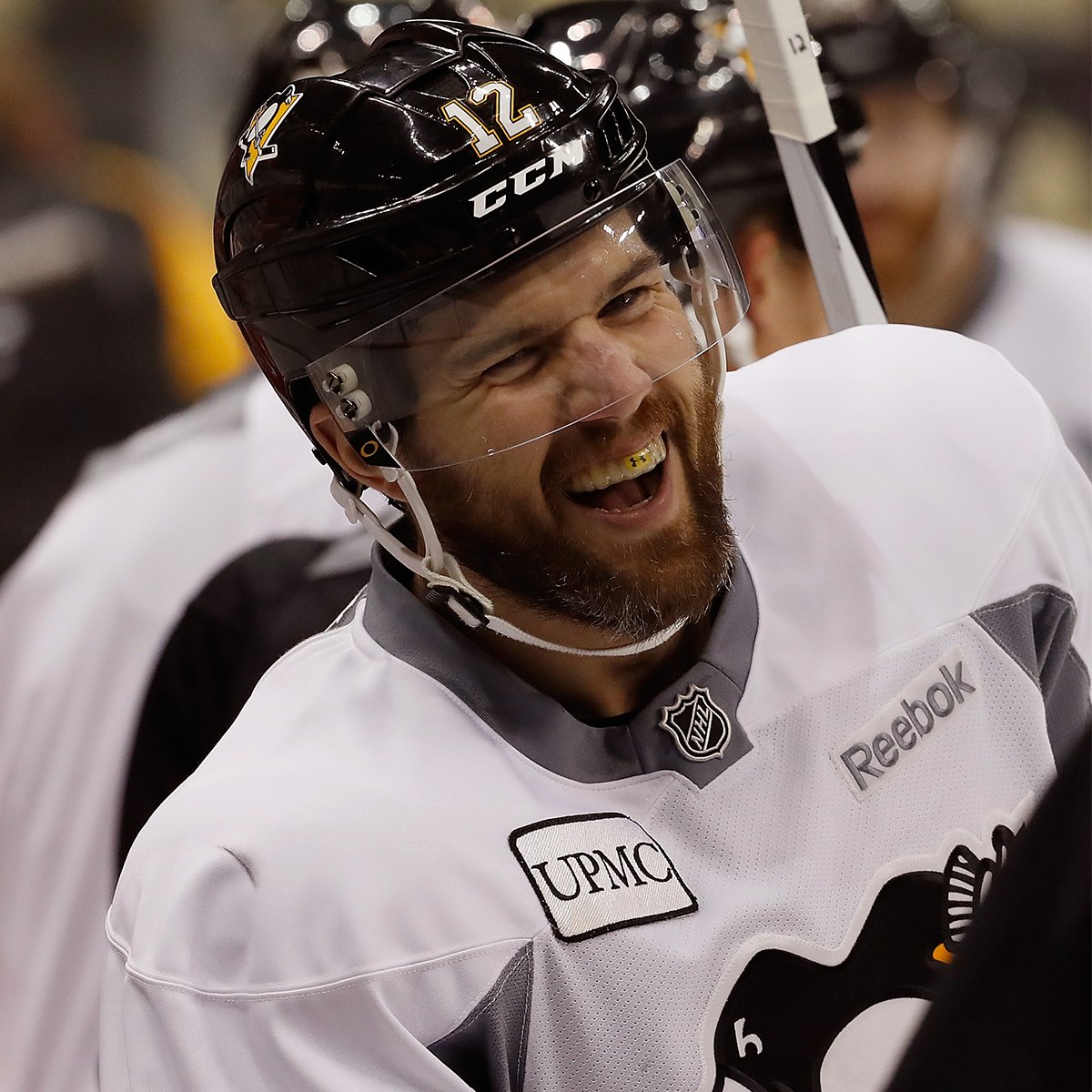 penguins's tweet photo. Lovejoy on how to beat the Sharks: "We have a plan, and I’m not going to tell you what it is." https://t.co/6ugNYY6mox
