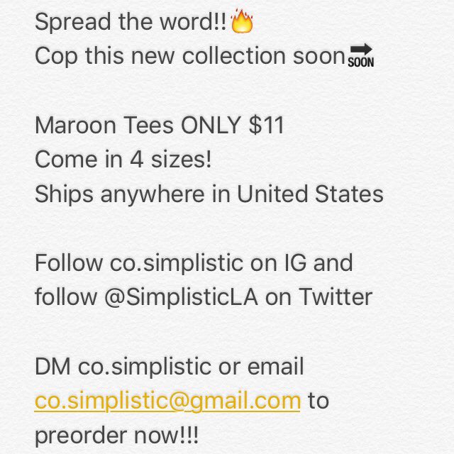 SimplisticLA's tweet photo. Cop our new collection soon🔥👌🏻 https://t.co/K7yGxNawLK