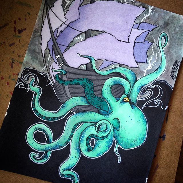 OctopusGifts's tweet photo. Finished! #octopusdrawing #copicmarker #copic #marker #octopus #sea #ocean #storm #drawing… https://t.co/DYMTvyfiOp https://t.co/cQbDaEwNoz