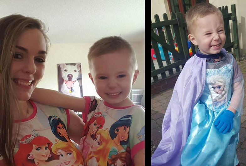 DCHomos's tweet image. A proud mother's response to a stranger who mocked her son for wearing an Elsa dress. 🙏🏼👏🏼