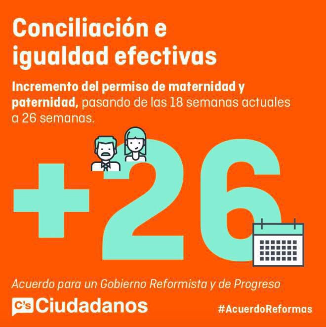 Albert_Rivera's tweet photo. Proponemos un pacto nacional por la conciliación laboral y familiar, y potenciar la jornada intensiva y los turnos. https://t.co/9TXMou3YZw