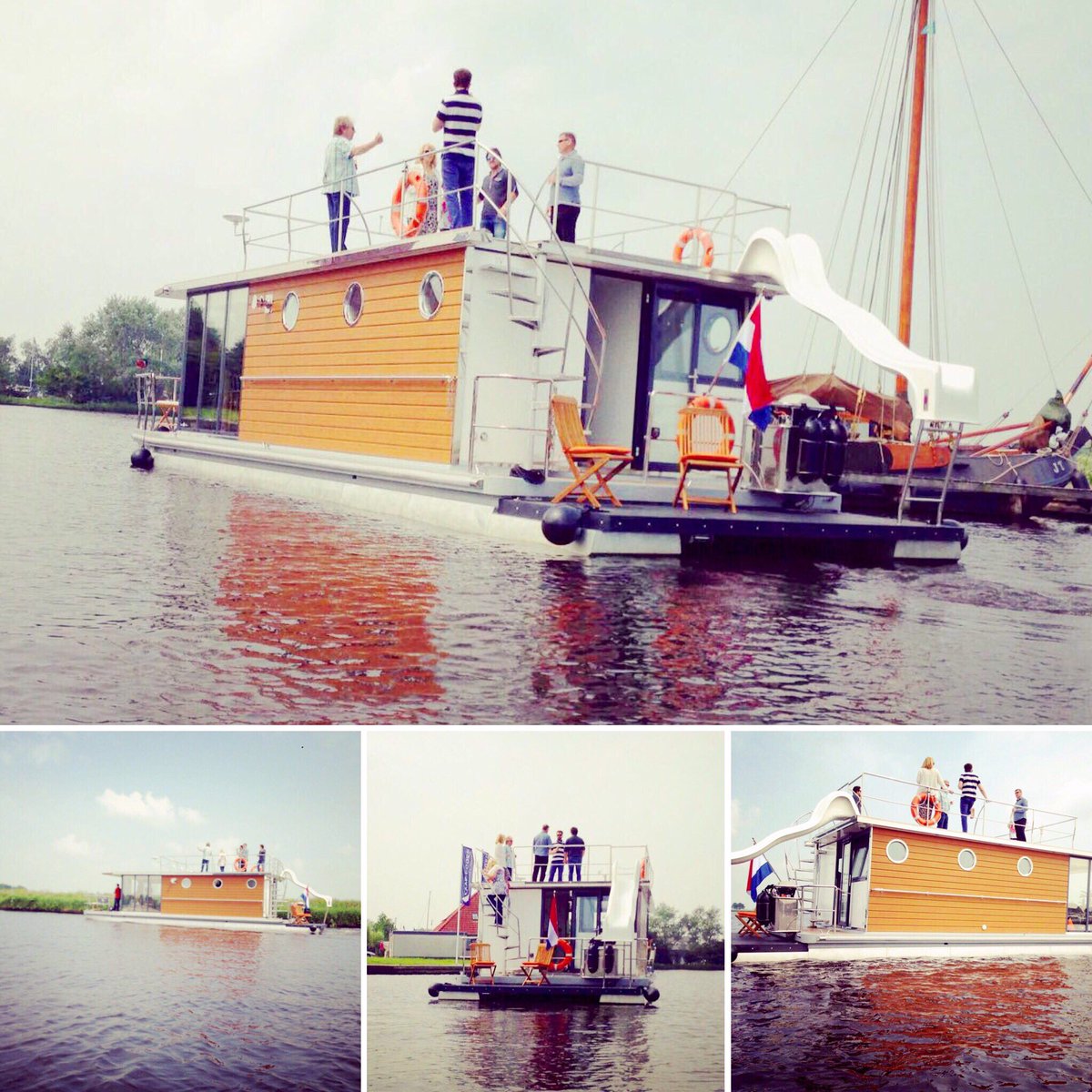 HouseYachts's tweet image. Nieuw project model Floating Studio 850, levering augustus ZuidHolland, dit weekend demovaart gasten #spanje #london