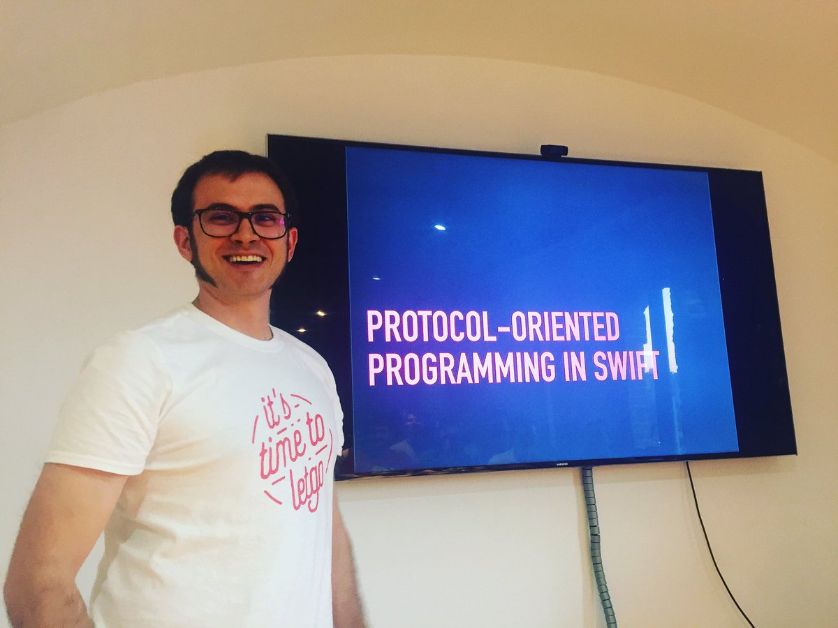 nsbarcelona's tweet photo. Swift protocols with @ahernandezlopez, top iOS dev @letgo https://t.co/k0ZYmfCEnW