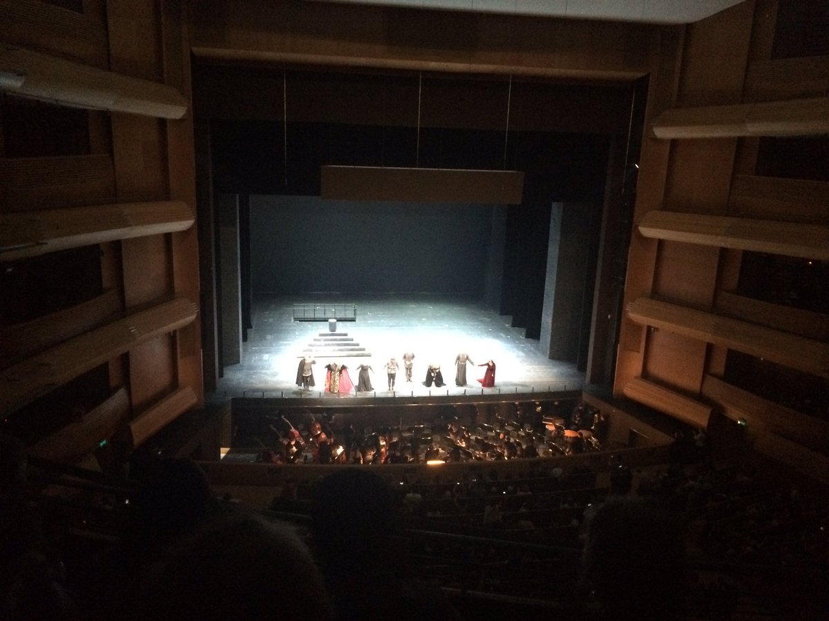 A view from the balcony: curtain calls for Il Trovatore right now with @ValeryGergiev and #TatianaSerjan