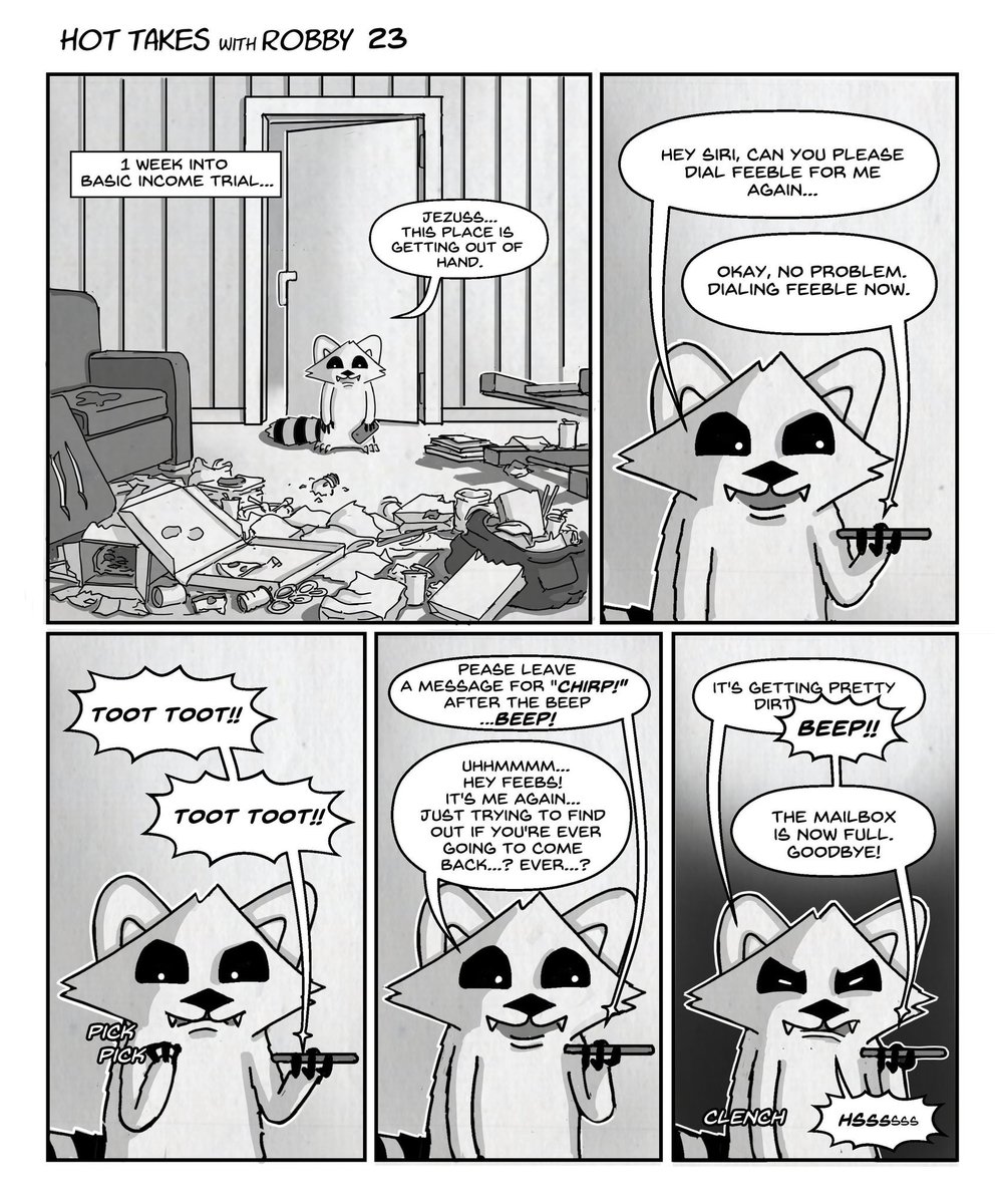 He's probably just busy...Filberts aren't going to eat themselves I spose... #webcomics #comics #BasicIncome