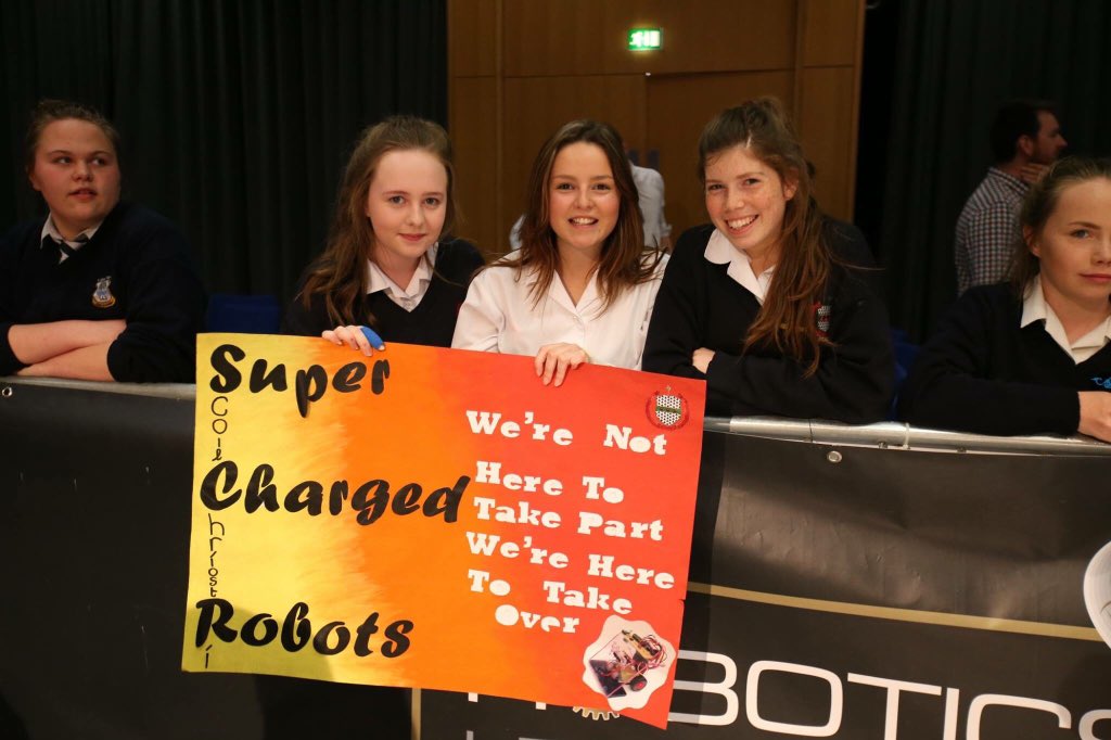 The girls from <a href="/ScoilChriostRi1/">Scoil Chríost Rí</a> with a powerful message at #EARobotGames #HereToTakeOver