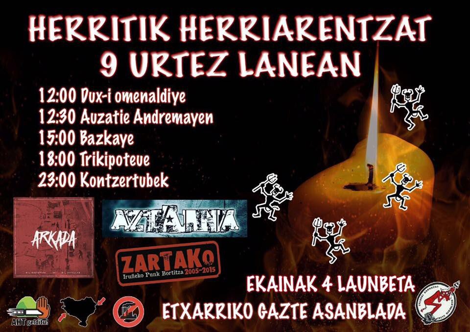 Larunbatean, <a href="/EGazteAsanblada/">EtxarrikoGaztetxie</a> #zartako iruña #aztarna eta #arkada . 11etan Etxarriko gaztetxean.
