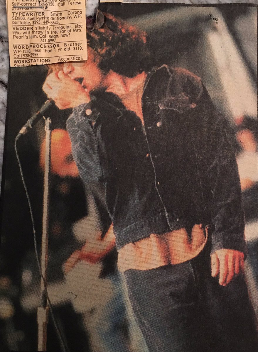 sethbrewster's tweet photo. @99x ticket giveaway classified @ajc ad for 1994 @PearlJam @TheFoxTheatre show #slightlyirregular #iKeepCoolStuff https://t.co/CmeJaoxIuC