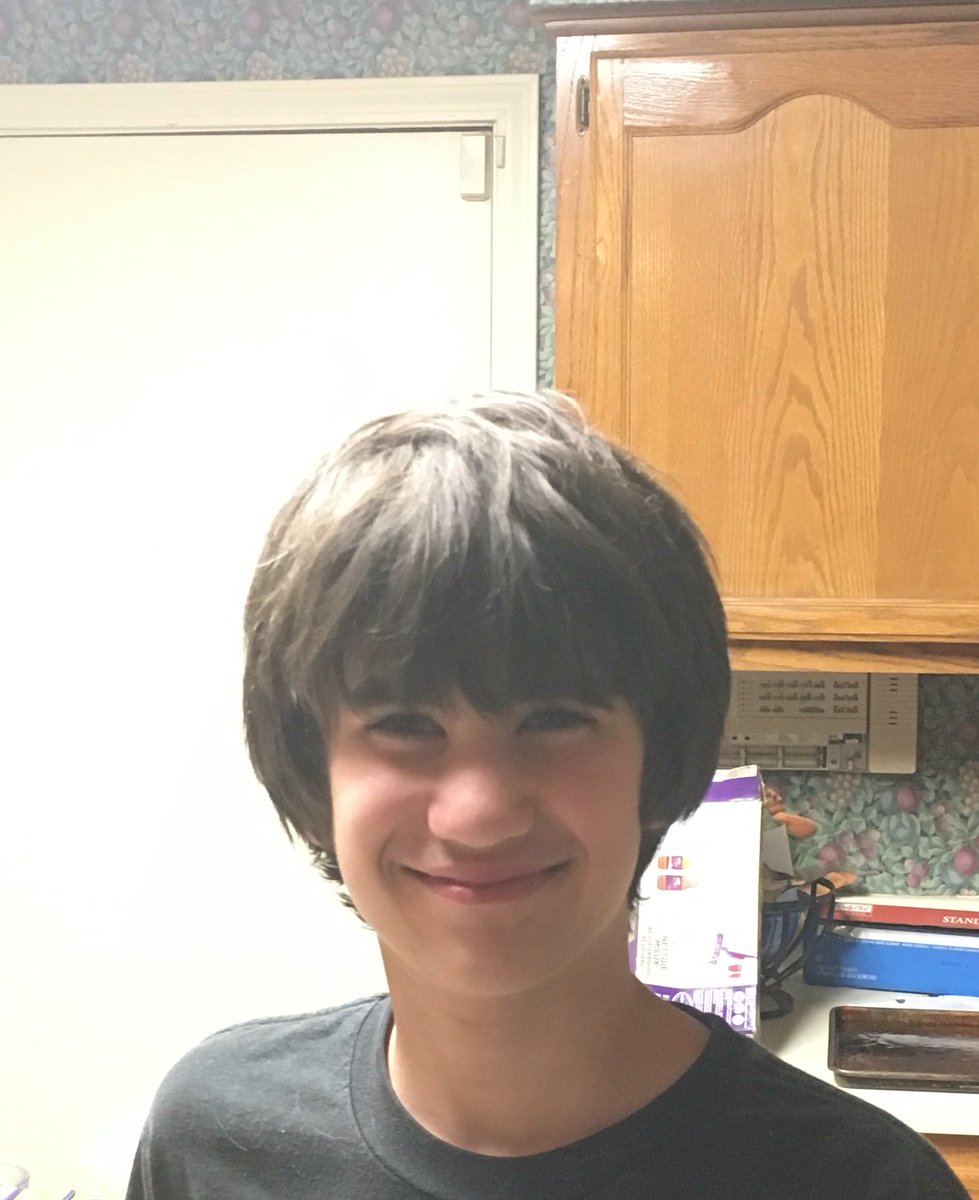 jakemorphis28's tweet photo. Cut Coles hair in his sleep so he'd have to get a buzz cut, now he is Sid from Toy Story. https://t.co/0IGHer51VH