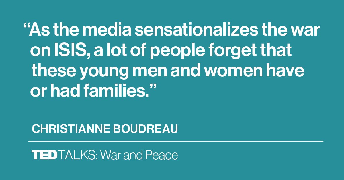 TEDTalks's tweet image. A powerful reminder to show compassion during times of conflict. #TEDTalksPBS @ChristianneBoud