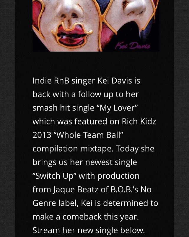 KeiDavisMusic's tweet photo. #KeiDavis "sWiTcH uP" out now on https://t.co/o2VmrjrKXK❗️ https://t.co/XWxc07GbSE