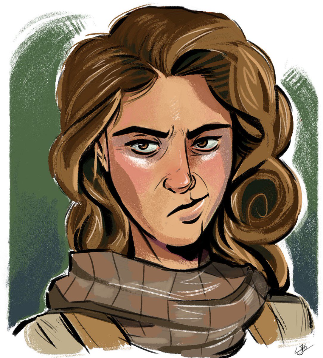 Desdemona warmup sketch in between sneezing (yay hayfever!).