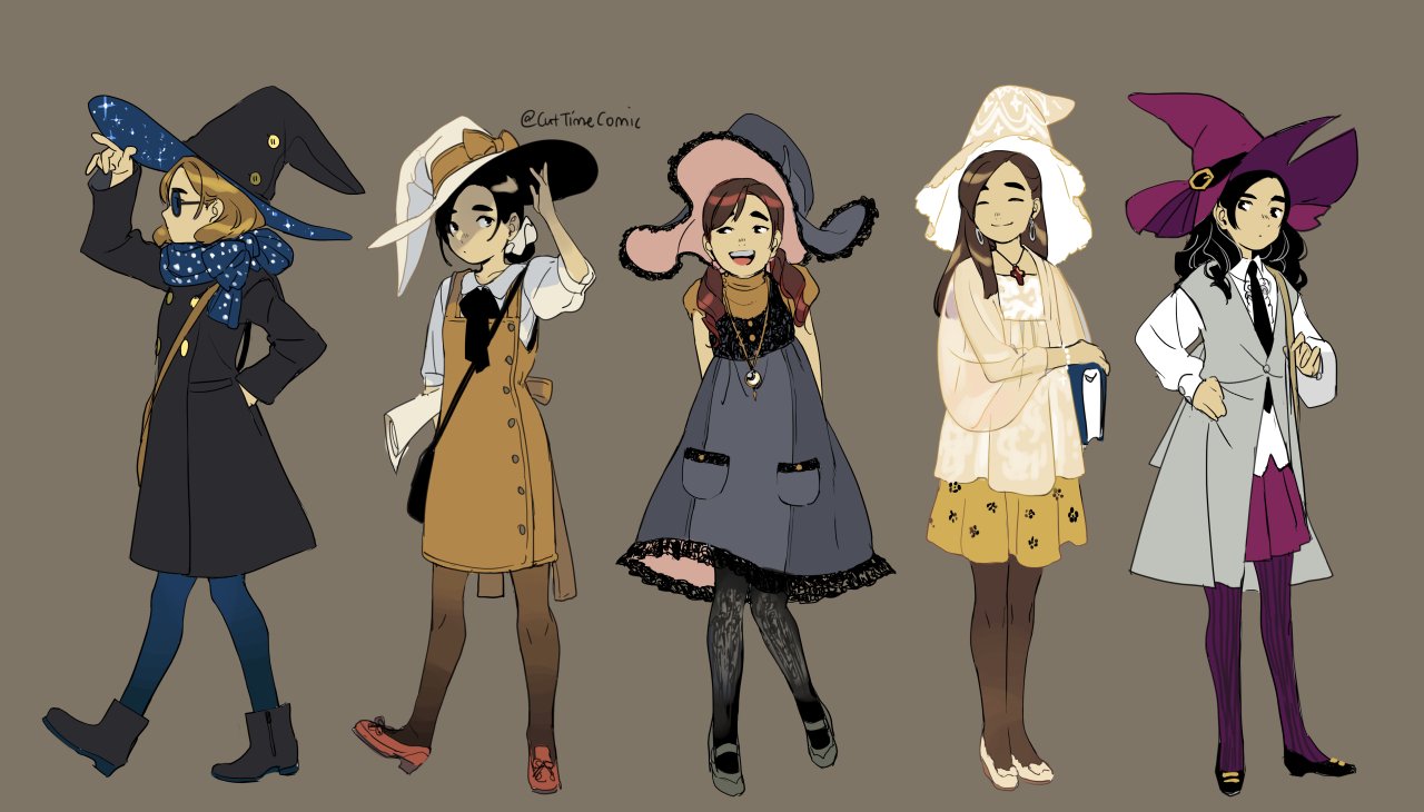 Kanauru pe Twitter: „@CutTimeComic i really like their outfits :D modern  witch fashion” / Twitter