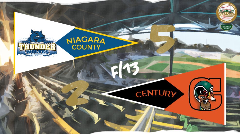 NJCAA's tweet photo. 2016 @NJCAA DIII World Series - 3rd Round
@NCThunderwolves def. @CenturyCollege 

Stats: https://t.co/fnsECOinDr https://t.co/vsdhv8T0ac