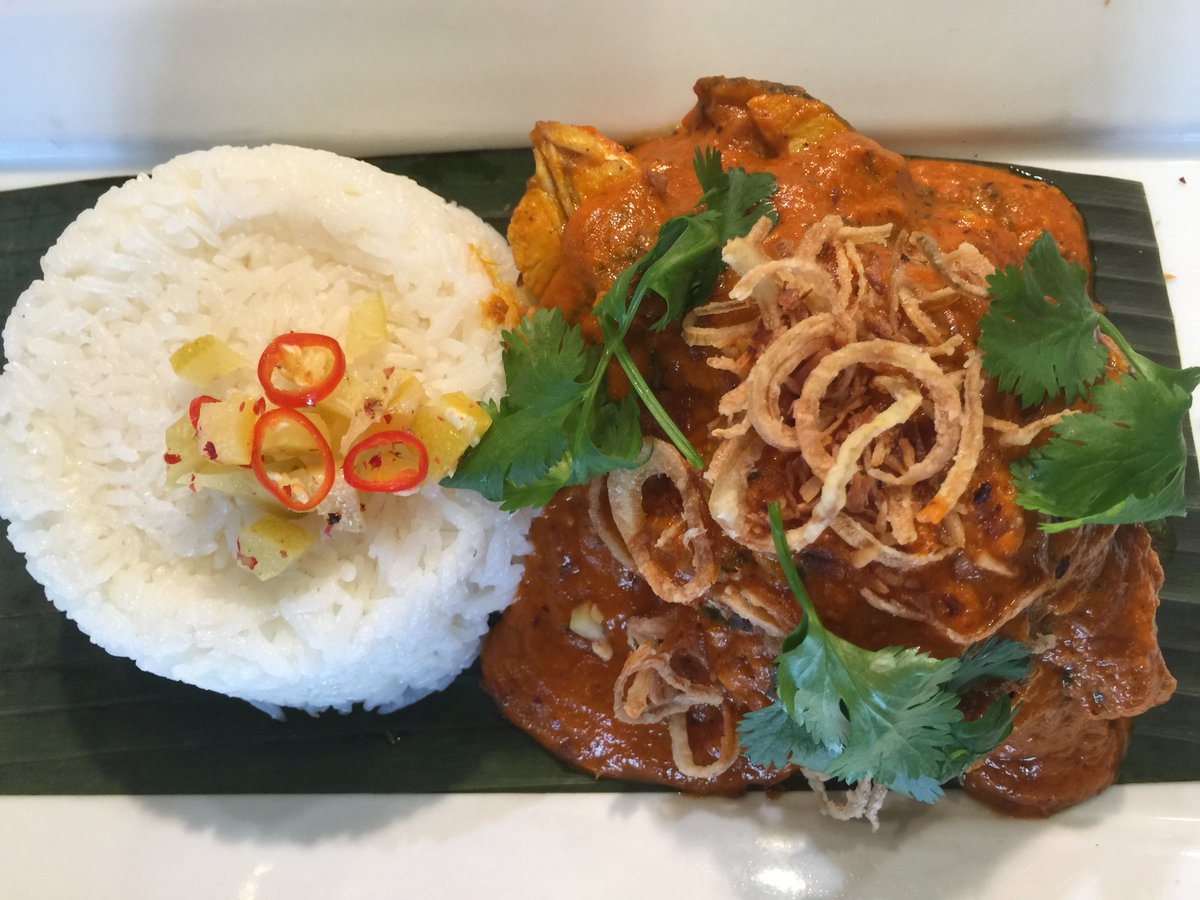 #Kingfish curry, jasmine rice, preserved lemon pickle. @akldfishmarket #restaurant #seafood