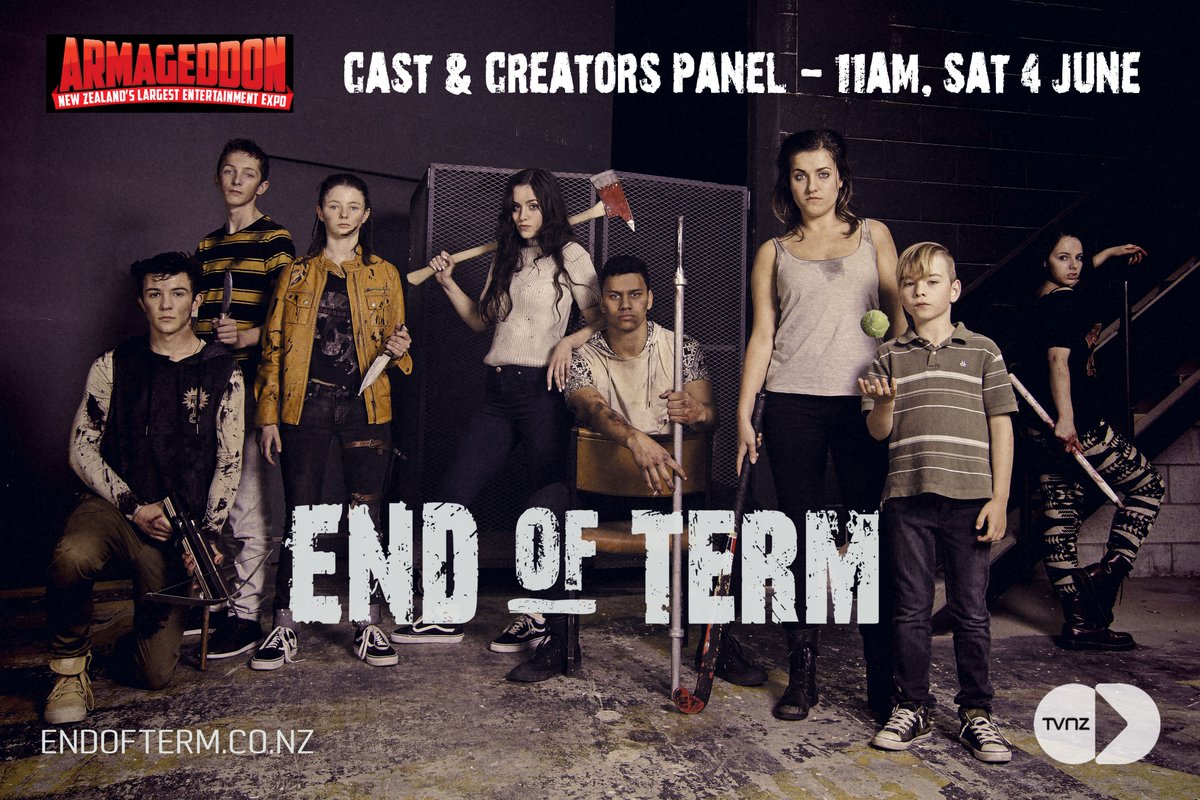 Armageddonexpo's tweet photo. Meet the cast and creators of @endoftermshow this Saturday for our first panel of the event at 11am Saturday https://t.co/8QKhSruQ07