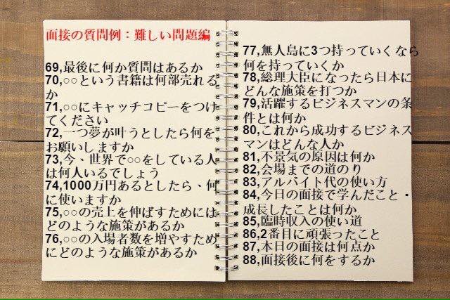 【面接質問集！ドドンと88選！】