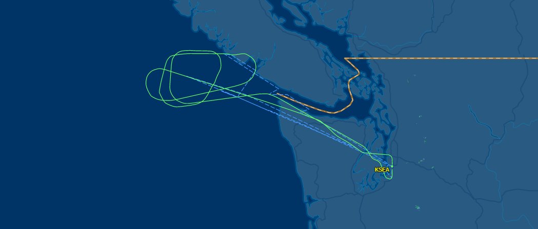 MorganKIRO7's tweet photo. Delta 167 from @SeaTacAirport to #Tokyo NRT returned b/c nav issue. Landed safely. #DL167 https://t.co/M9JKhyomfZ https://t.co/qUUlYxTpR2