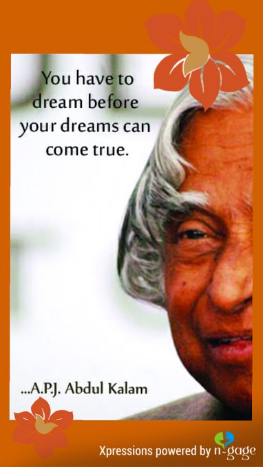 lipikaagarwal2's tweet photo. You have to dream before your dreams can come true.... #APJAbdulKalam #openquotes https://t.co/WV1z4xVBQI … https://t.co/gFCE2w7oeX