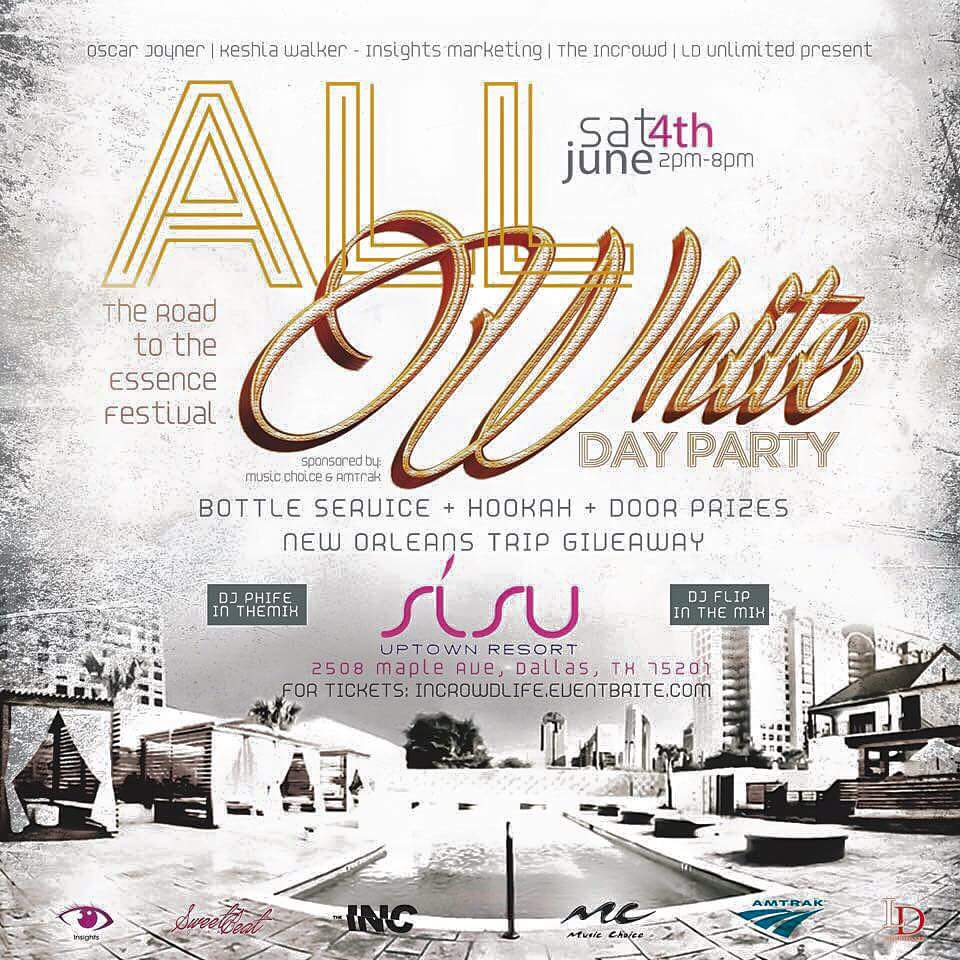 NEW DAY PARTY • JUNE 4th • DOORS OPEN 2pm-8pm! 

VIP 469.269.2394 • RSVP Incrowdlife.eventbrite.com