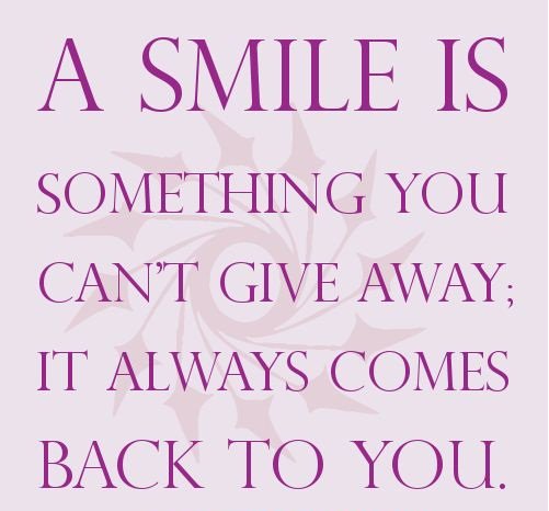 ProgramFor's tweet image. A #smile is #something you can&apos;t give away; it always #comes back to you.