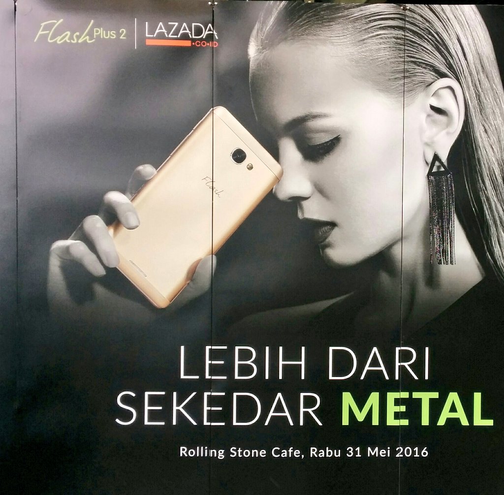 canggihID's tweet image. Droiders, kita sedang di acara launch smartphone #flashplus2  #morethanmetal di Rolling Stone Cafe Jkt @flash3c_id