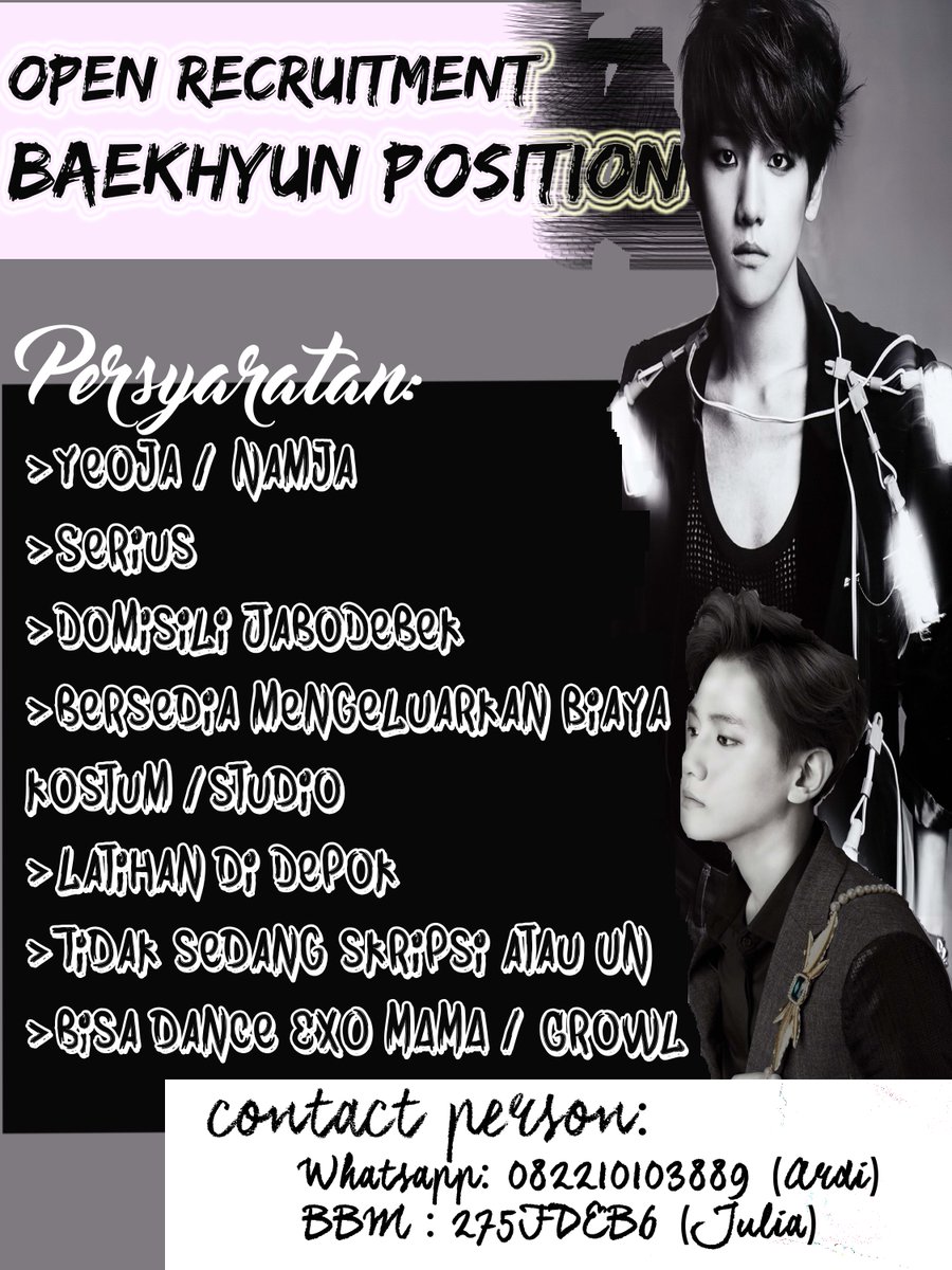 [HELP RT] We're looking for Baekhyun position~Wanna join? please check this one^^