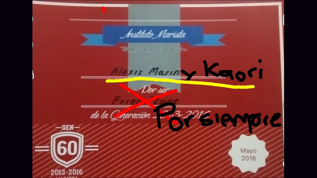 carma_lexis's tweet photo. @KaoriFucu hahaha muchas gracias, PD ya arregle NUESTRO diploma https://t.co/iplxbWeUlA