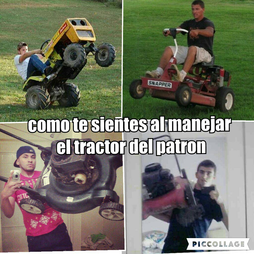how you feel driving the boss' lawn mower