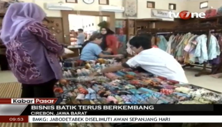 tvOneNews's tweet photo. INDUSTRI BATIK #KabarPasar Di #tvOne #OnePrideFinal https://t.co/AED7sSEtbh https://t.co/PXllxgrODO