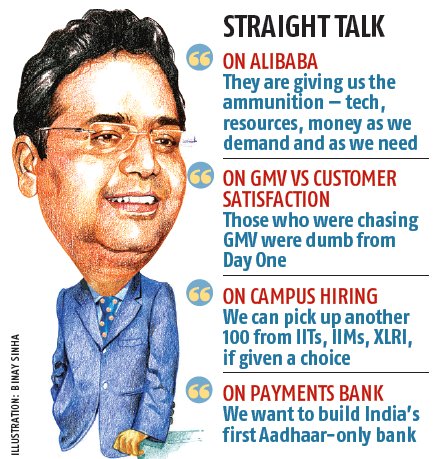 bsindia's tweet photo. Paytm to have Rs 1-lakh cr GMV by 2018: @vijayshekhar tells @nivmook in an interview https://t.co/pufVzInguY https://t.co/8OS4UxIaOx
